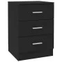 Schwarzer Nachttisch aus Spanplatte, 38 x 35 x 56 cm von vidaXL, Nachttische - Ref: Foro24-800452, Preis: 63,31 €, Rabatt: %