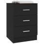 Mesita de noche de aglomerado negro 38x35x56 cm de vidaXL, Mesitas de noche - Ref: Foro24-800452, Precio: 62,69 €, Descuento: %