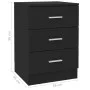 Schwarzer Nachttisch aus Spanplatte, 38 x 35 x 56 cm von vidaXL, Nachttische - Ref: Foro24-800452, Preis: 63,31 €, Rabatt: %