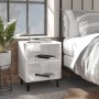 Bedside tables metal legs 2 units glossy white 40x30x50 cm by vidaXL, Nightstands - Ref: Foro24-805810, Price: 47,36 €, Disco...