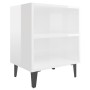 Bedside tables metal legs 2 units glossy white 40x30x50 cm by vidaXL, Nightstands - Ref: Foro24-805810, Price: 47,36 €, Disco...