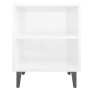 Bedside tables metal legs 2 units glossy white 40x30x50 cm by vidaXL, Nightstands - Ref: Foro24-805810, Price: 47,36 €, Disco...