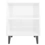 Mesitas de noche patas metal 2 uds blanco brillo 40x30x50 cm de vidaXL, Mesitas de noche - Ref: Foro24-805810, Precio: 46,90 ...