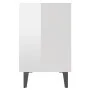 Mesitas de noche patas metal 2 uds blanco brillo 40x30x50 cm de vidaXL, Mesitas de noche - Ref: Foro24-805810, Precio: 46,90 ...