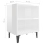 Bedside tables metal legs 2 units glossy white 40x30x50 cm by vidaXL, Nightstands - Ref: Foro24-805810, Price: 47,36 €, Disco...