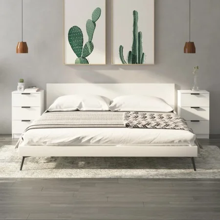 Mesitas de noche 2 unidades color blanco 40x36x65 cm de vidaXL, Mesitas de noche - Ref: Foro24-811269, Precio: 94,27 €, Descu...