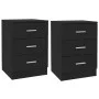 Nightstands 2 units black chipboard 38x35x56 cm by vidaXL, Nightstands - Ref: Foro24-800453, Price: 90,45 €, Discount: %