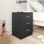 Mesitas de noche 2 unidades aglomerado negro 38x35x56 cm de vidaXL, Mesitas de noche - Ref: Foro24-800453, Precio: 91,51 €, D...