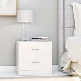 Mesita de noche madera contrachapada blanco 40x30x40 cm de vidaXL, Mesitas de noche - Ref: Foro24-801035, Precio: 50,97 €, De...
