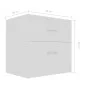 Weißer Nachttisch aus Sperrholz, 40 x 30 x 40 cm von vidaXL, Nachttische - Ref: Foro24-801035, Preis: 50,97 €, Rabatt: %