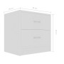Weißer Nachttisch aus Sperrholz, 40 x 30 x 40 cm von vidaXL, Nachttische - Ref: Foro24-801035, Preis: 53,94 €, Rabatt: %