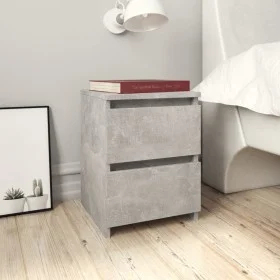 Concrete gray chipboard bedside table 30x30x40 cm by vidaXL, Nightstands - Ref: Foro24-800521, Price: 33,78 €, Discount: %