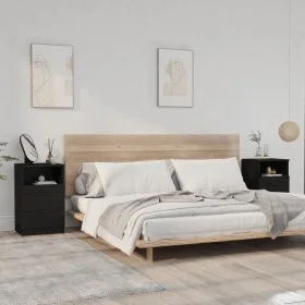 Nightstands 2 pcs black plywood by vidaXL, Nightstands - Ref: Foro24-811235, Price: 97,53 €, Discount: %