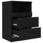 Mesitas de noche 2 uds madera contrachapada color negro de vidaXL, Mesitas de noche - Ref: Foro24-811235, Precio: 97,51 €, De...
