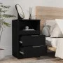 Mesitas de noche 2 uds madera contrachapada color negro de vidaXL, Mesitas de noche - Ref: Foro24-811235, Precio: 97,51 €, De...
