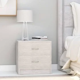 Mesita de noche madera contrachapada gris hormigón 40x30x40 cm by vidaXL, Nightstands - Ref: Foro24-801043, Price: 34,78 €, D...
