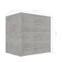 Nachttisch aus grauem Beton-Sperrholz, 40x30x40 cm. von vidaXL, Nachttische - Ref: Foro24-801043, Preis: 34,75 €, Rabatt: %