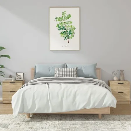Nightstand 2 pcs Sonoma oak plywood by vidaXL, Nightstands - Ref: Foro24-811221, Price: 93,93 €, Discount: %