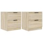 Nachttisch 2 Stück Sonoma-Eichensperrholz von vidaXL, Nachttische - Ref: Foro24-811221, Preis: 95,14 €, Rabatt: %