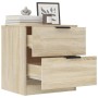 Nachttisch 2 Stück Sonoma-Eichensperrholz von vidaXL, Nachttische - Ref: Foro24-811221, Preis: 95,14 €, Rabatt: %