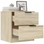 Nightstand 2 pcs Sonoma oak plywood by vidaXL, Nightstands - Ref: Foro24-811221, Price: 93,93 €, Discount: %