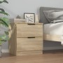 Mesita de noche 2 uds madera contrachapada color roble Sonoma de vidaXL, Mesitas de noche - Ref: Foro24-811221, Precio: 95,05...