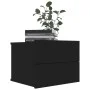 Mesita de noche madera contrachapada negro 40x30x30 cm by vidaXL, Nightstands - Ref: Foro24-801055, Price: 39,26 €, Discount: %
