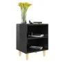 Nachttisch mit glänzend schwarzen Holzbeinen 40x30x50 cm von vidaXL, Nachttische - Ref: Foro24-805793, Preis: 36,03 €, Rabatt: %