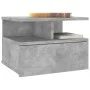 Concrete gray wood floating bedside table 40x31x27 cm by vidaXL, Nightstands - Ref: Foro24-800413, Price: 50,70 €, Discount: %