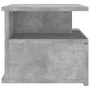 Concrete gray wood floating bedside table 40x31x27 cm by vidaXL, Nightstands - Ref: Foro24-800413, Price: 50,70 €, Discount: %