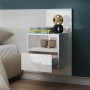 Glänzend weißer Wand-Nachttisch von vidaXL, Nachttische - Ref: Foro24-811019, Preis: 51,72 €, Rabatt: %
