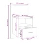 Glänzend weißer Wand-Nachttisch von vidaXL, Nachttische - Ref: Foro24-811019, Preis: 51,72 €, Rabatt: %