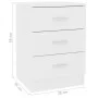 Mesita de noche madera contrachapada blanco 38x35x56 cm de vidaXL, Mesitas de noche - Ref: Foro24-800450, Precio: 60,22 €, De...