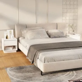 Mesitas de noche 2 uds madera contrachapada blanco 45x34x44 cm de vidaXL, Mesitas de noche - Ref: Foro24-809513, Precio: 75,1...