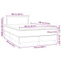 Cama box spring colchón y LED cuero sintético blanco 120x190 cm