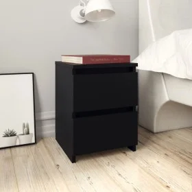 Nightstands 2 units black chipboard 30x30x40 cm by vidaXL, Nightstands - Ref: Foro24-800516, Price: 57,64 €, Discount: %