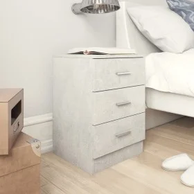 Concrete gray chipboard bedside table 38x35x56 cm by vidaXL, Nightstands - Ref: Foro24-800458, Price: 52,30 €, Discount: %