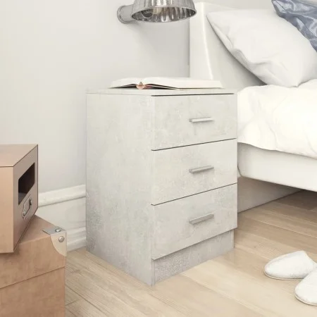 Concrete gray chipboard bedside table 38x35x56 cm by vidaXL, Nightstands - Ref: Foro24-800458, Price: 52,30 €, Discount: %