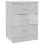 Concrete gray chipboard bedside table 38x35x56 cm by vidaXL, Nightstands - Ref: Foro24-800458, Price: 53,14 €, Discount: %