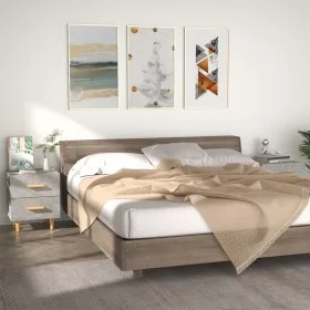 Mesita de noche 2 unidades gris hormigón 40x35x47,5 cm de vidaXL, Mesitas de noche - Ref: Foro24-811979, Precio: 89,02 €, Des...