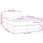 Cama box spring colchón y LED terciopelo gris oscuro 120x190 cm