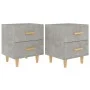 Mesita de noche 2 unidades gris hormigón 40x35x47,5 cm de vidaXL, Mesitas de noche - Ref: Foro24-811979, Precio: 89,02 €, Des...