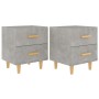Mesita de noche 2 unidades gris hormigón 40x35x47,5 cm de vidaXL, Mesitas de noche - Ref: Foro24-811979, Precio: 90,23 €, Des...