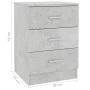 Concrete gray chipboard bedside table 38x35x56 cm by vidaXL, Nightstands - Ref: Foro24-800458, Price: 52,30 €, Discount: %