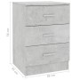 Mesita de noche de aglomerado gris hormigón 38x35x56 cm de vidaXL, Mesitas de noche - Ref: Foro24-800458, Precio: 57,04 €