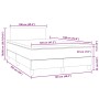 Cama box spring colchón y LED terciopelo verde oscuro 120x190cm