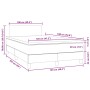 Cama box spring con colchón y LED terciopelo rosa 120x190 cm