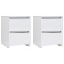 Bedside tables 2 pcs glossy white chipboard 30x30x40 cm by vidaXL, Nightstands - Ref: Foro24-800526, Price: 80,38 €, Discount: %