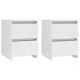 Bedside tables 2 pcs glossy white chipboard 30x30x40 cm by vidaXL, Nightstands - Ref: Foro24-800526, Price: 77,77 €, Discount: %