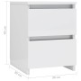 Bedside tables 2 pcs glossy white chipboard 30x30x40 cm by vidaXL, Nightstands - Ref: Foro24-800526, Price: 80,38 €, Discount: %